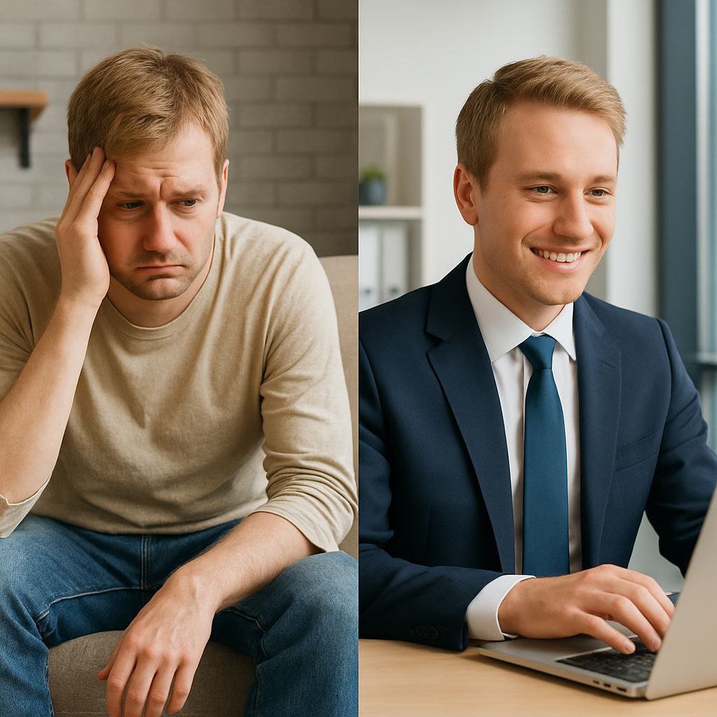 vorher und nachher bild