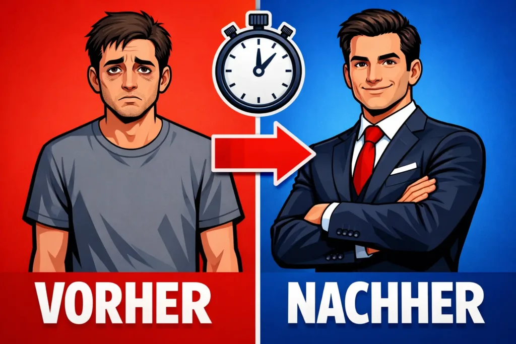 Mut und Finanzen – Vorher-Nachher-Transformation vom unsicheren jungen Mann zum selbstbewussten Investor